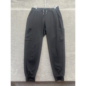 Med Couture Insight Scrub Cargo Pants Womens L Tall Black Tapered Leg Medical